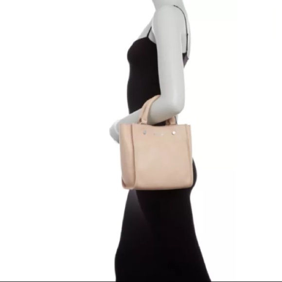 $178 Sam Edelman Small Leather Tote Pink Dual Staps or Shoulder or Cross Body - Picture 7 of 13